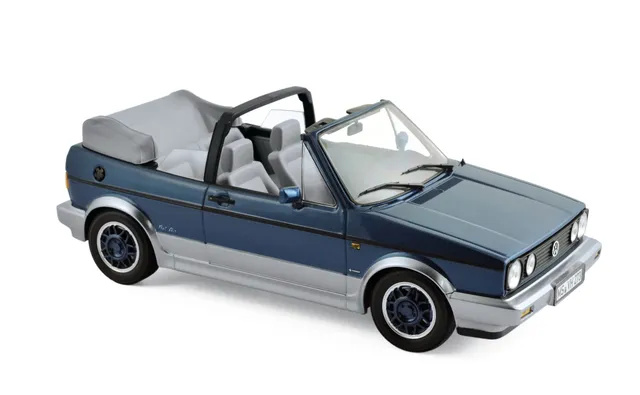 norev-vw-golf-cabriolet-bel-air-1992-blue-metallic-1-18-modellino-die-cast image 1