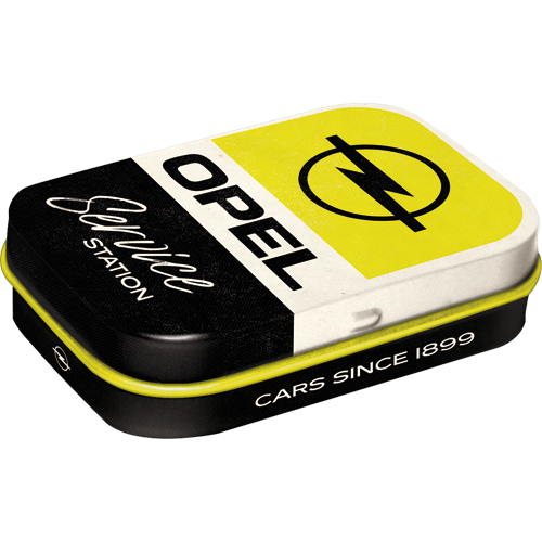 nostalgic-art-opel-service-station-scatola-tascabile-in-metallo-con-mentine image 1