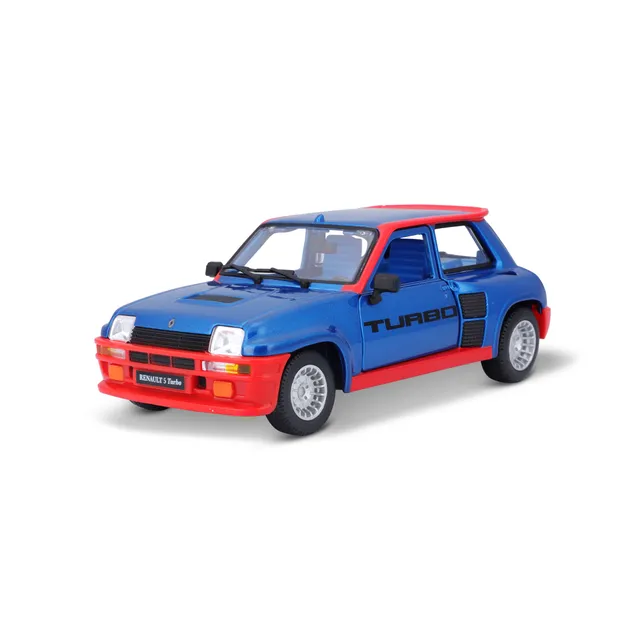 bburago-renault-5-turbo-1-24-modellino-auto-stradale-blu-e-rosso image 1