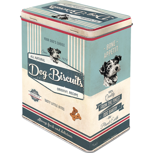 nostalgic-art-pfotenschild-dog-biscuits-scatola-metallica-3-l-10x14x20-cm image 2