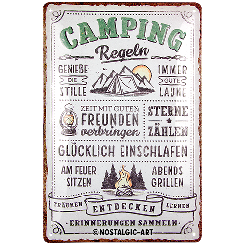 nostalgic-art-camping-regeln-targa-in-metallo-20x30-cm-2 image 2