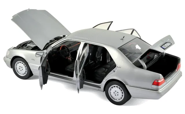 norev-mercedes-benz-s600-1997-pearl-light-grey-1-18 image 1
