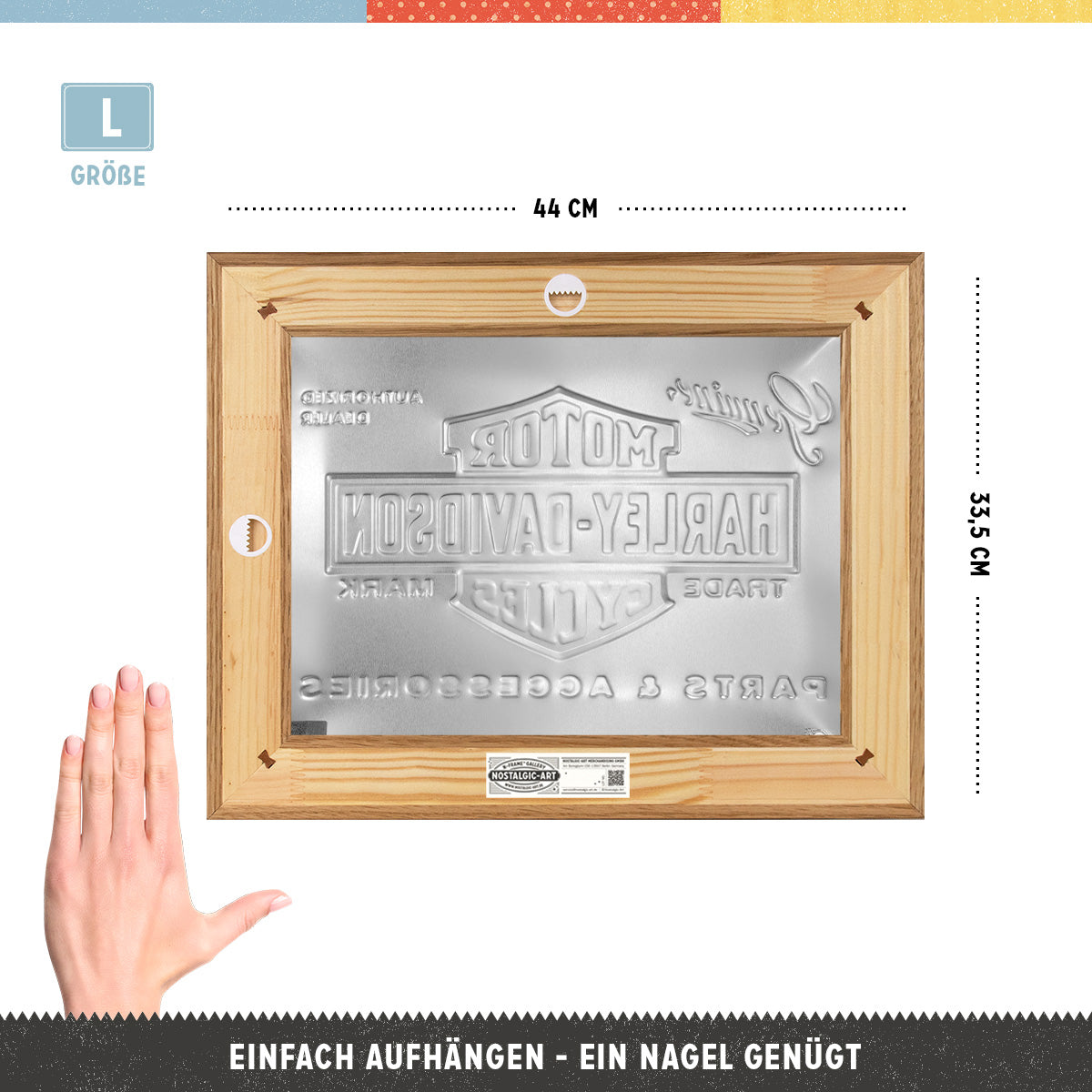 nostalgic-art-harley-davidson-parts-accessories-cornice-n-frame-l-33-5x44-cm image 2
