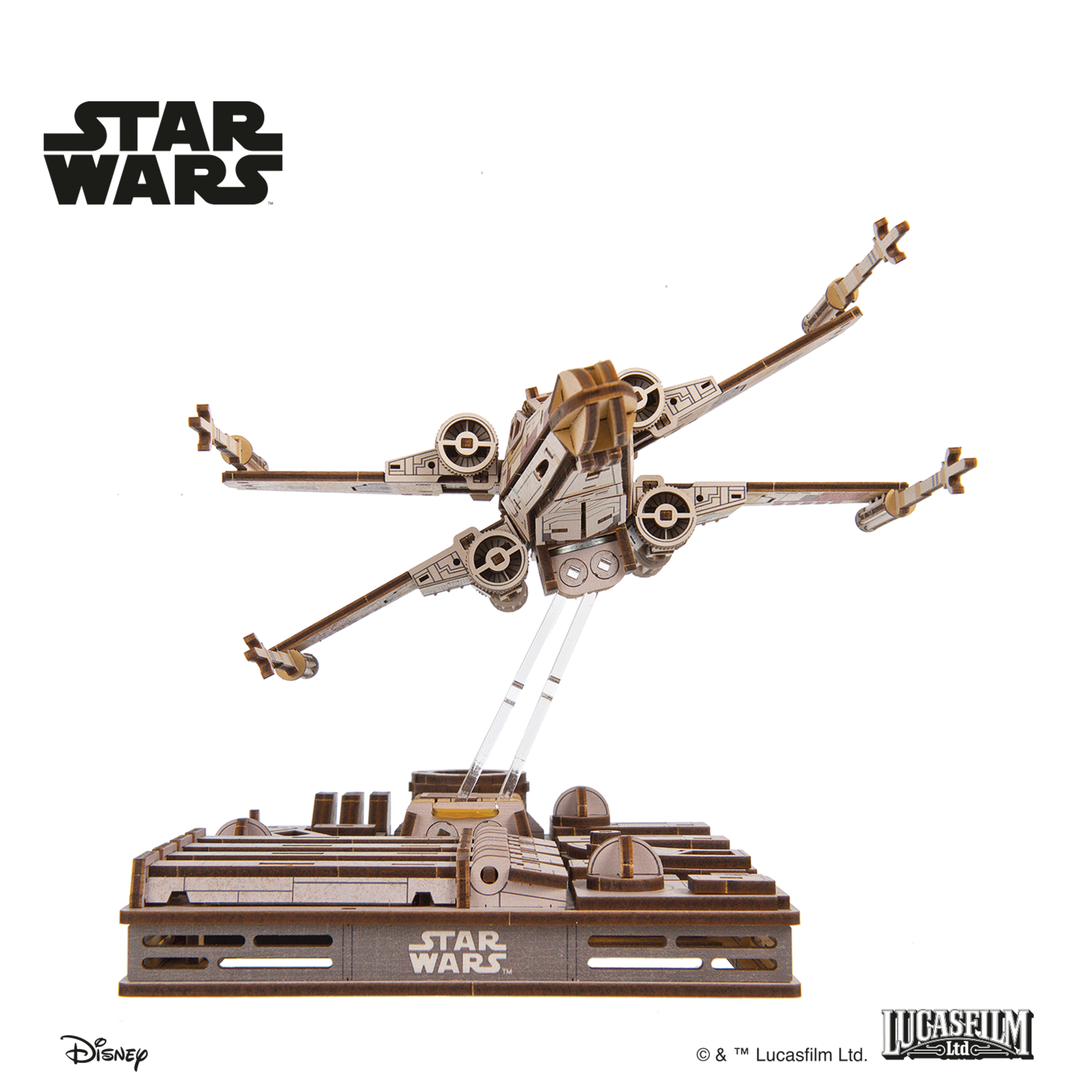 ugears-star-wars-luke-skywalker-s-x-wing-starfighter-modellino-spaziale-in-legno image 5
