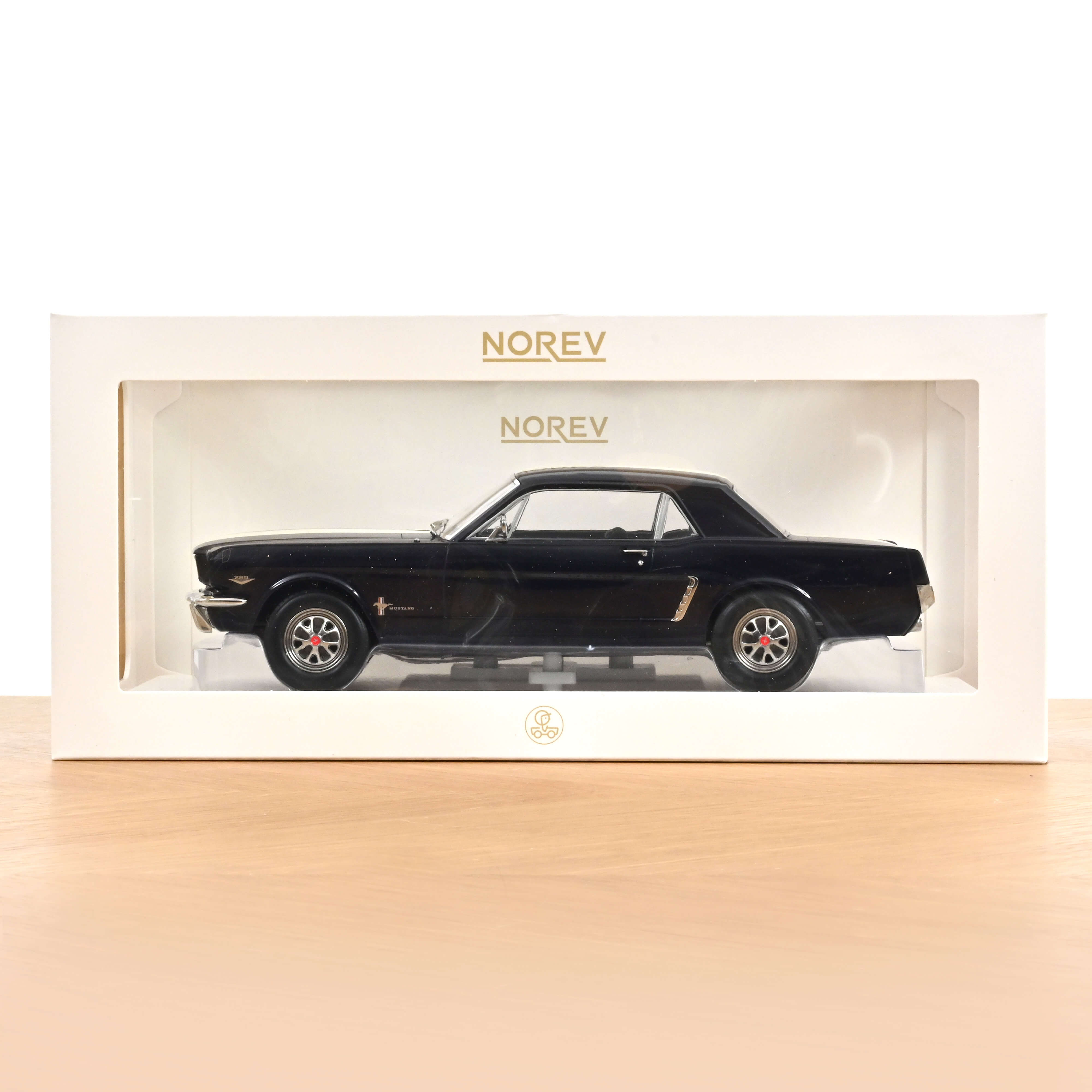 norev-ford-mustang-coup-1966-nightmist-blue-metallizzato-modellino-1-18 image 8