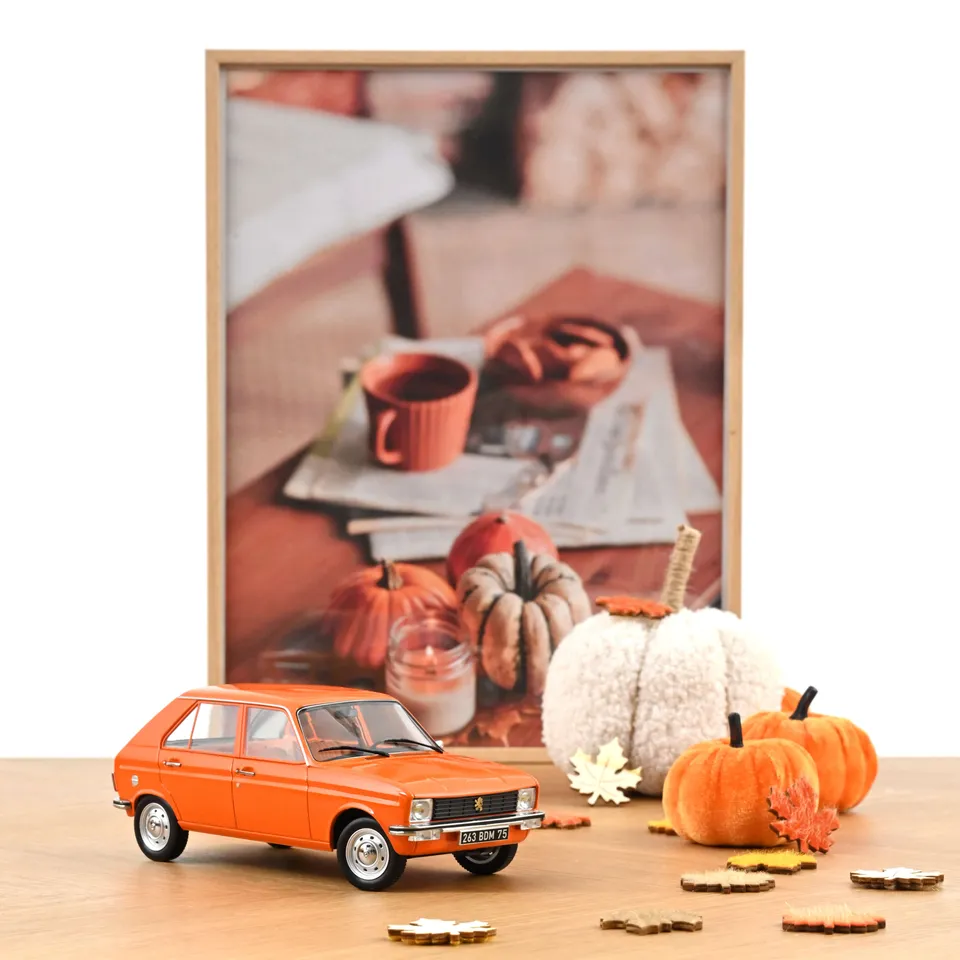 norev-peugeot-104-gl-1977-arancione-1-18-modellino-auto-edizione-limitata-300-pe image 1