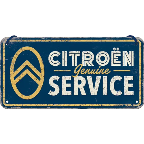 nostalgic-art-citroen-genuine-service-insegna-in-metallo-da-appendere-10x20-cm image 1