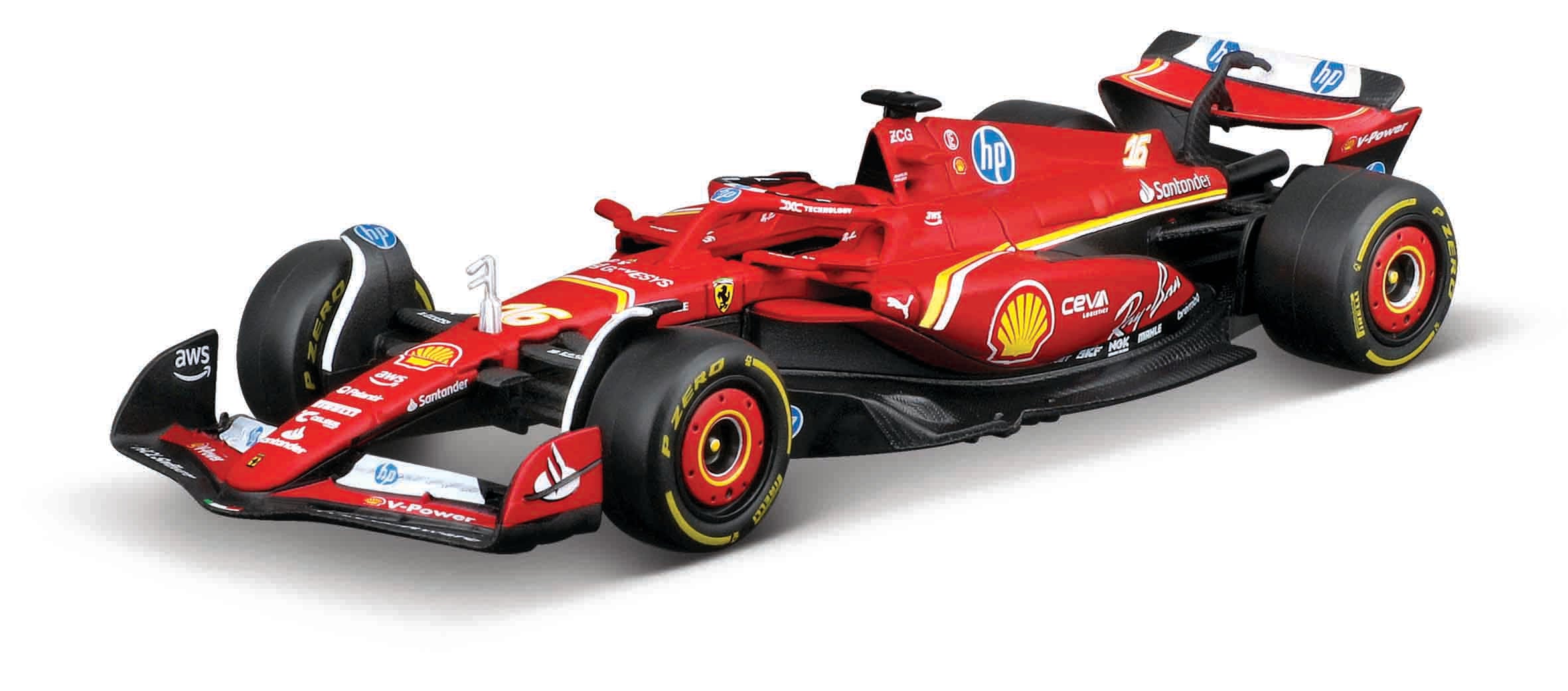 bburago-formula-racing-ferrari-sf-24-rc-1-41-con-pista-charles-leclerc-16 image 3