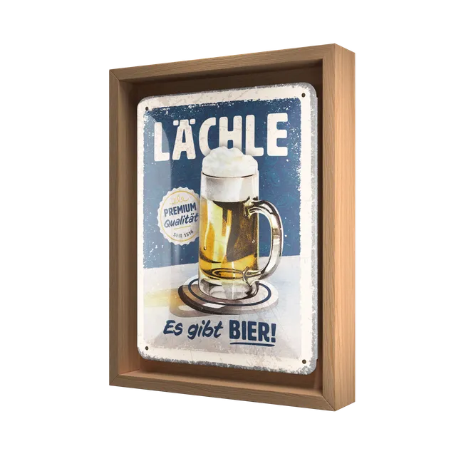 nostalgic-art-n-frame-s-edition-l-chle-es-gibt-bier-cornice-legno-18-5x24-cm image 1
