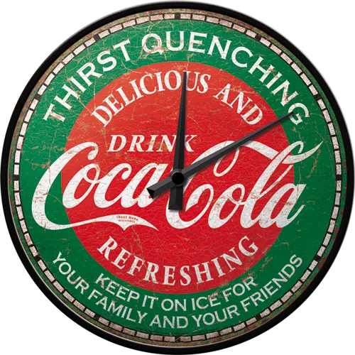 nostalgic-art-coca-cola-thirst-quenching-green-orologio-da-parete-31-cm-2 image 1