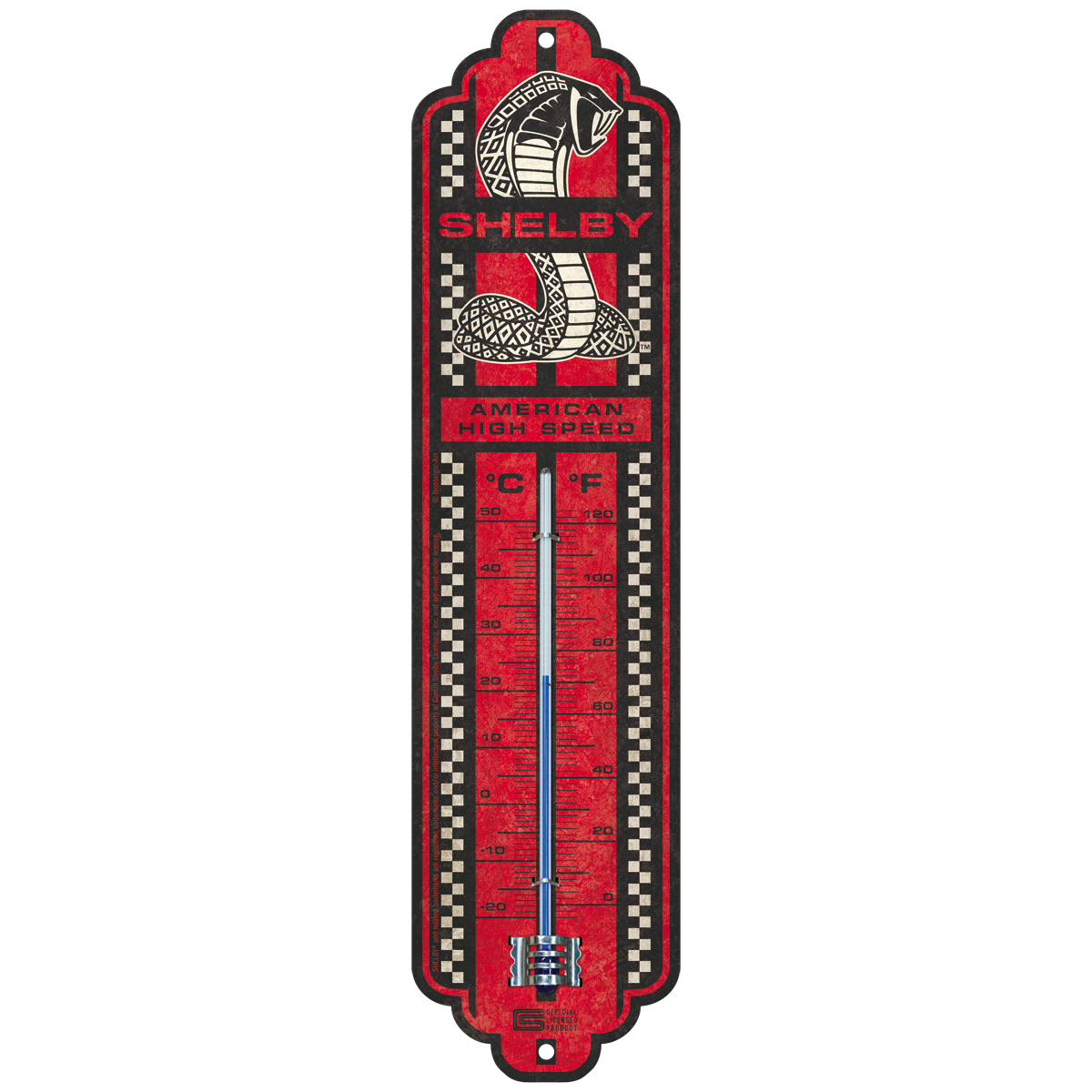 nostalgic-art-shelby-high-speed-cobra-snake-termometro-in-latta-6-5x28-cm image 1