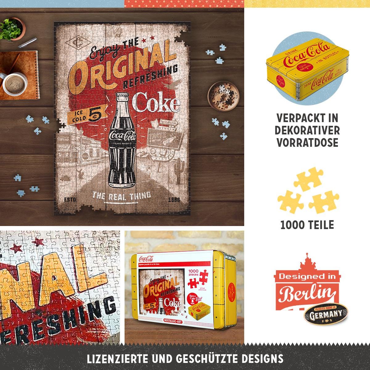 nostalgic-art-coca-cola-original-coke-highway-66-puzzle-1000-pezzi-in-scatola-di image 3