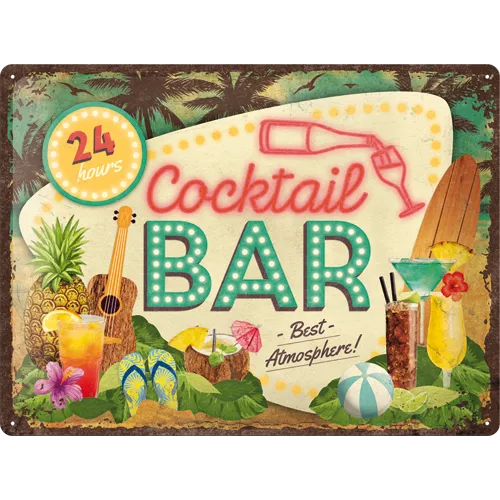 nostalgic-art-cocktail-bar-targa-in-metallo-30x40-cm image 1