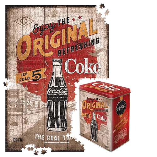 nostalgic-art-coca-cola-original-coke-highway-66-puzzle-1000-pezzi-in-scatola-la image 1