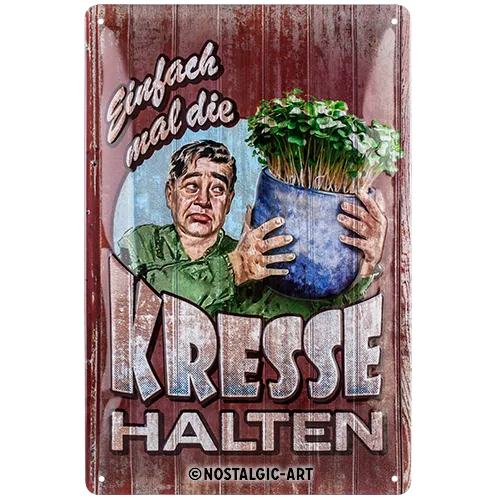nostalgic-art-kresse-halten-special-edition-targa-in-metallo-20x30-cm image 1