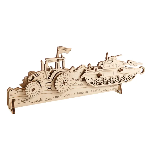 ugears-brave-ua-tractor-modello-meccanico-in-legno-da-costruire image 1