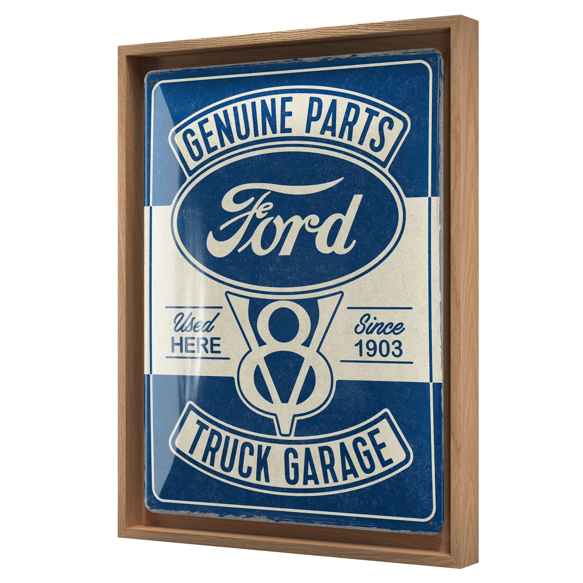 nostalgic-art-ford-v8-truck-garage-cornice-n-frame-l-33-5x44-cm image 1