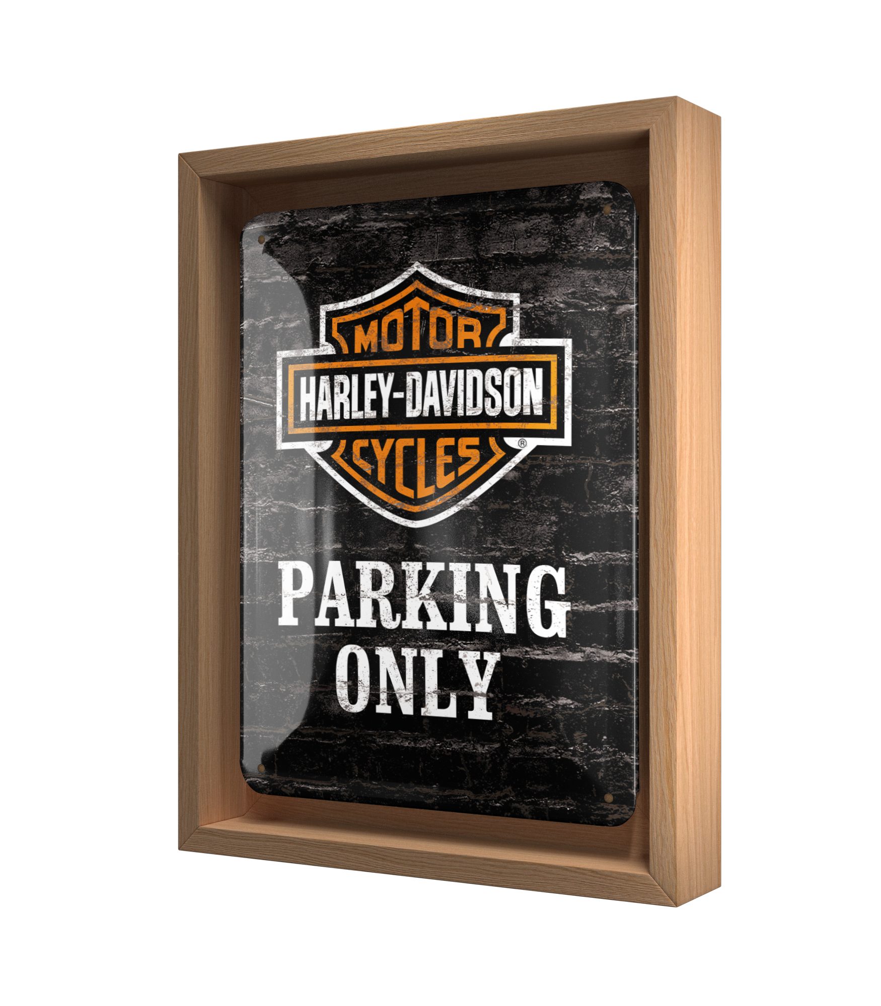 harley-davidson-parking-only-targa-in-metallo-nostalgic-art-15x20-cm image 4