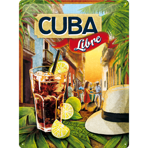 nostalgic-art-cuba-libre-targa-in-metallo-30x40-cm-2 image 1