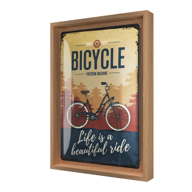 nostalgic-art-bicycle-beautiful-ride-n-frame-m-edition-cornice-magnetica-a4 image 1