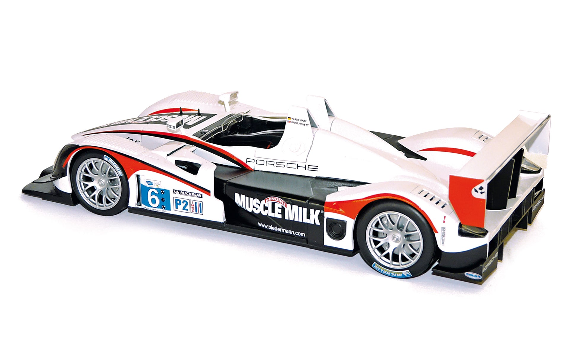 norev-porsche-rs-spyder-2010-n-6-muscle-milk-modellino-auto-1-18 image 1