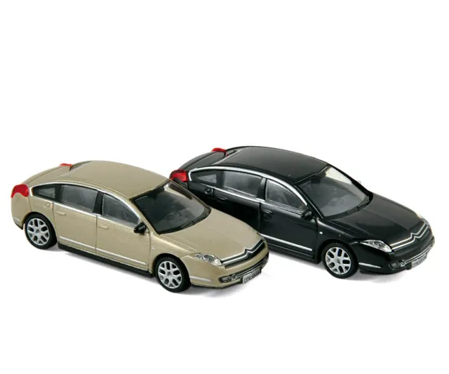 norev-citro-n-c6-2005-modellino-auto-1-87-beige-metallizzato-rosso-scuro image 1
