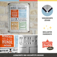nostalgic-art-pfotenschild-hunde-haushalt-regeln-targa-in-metallo-30x40-cm image 2