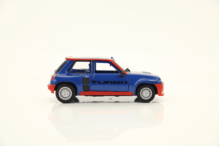 bburago-renault-5-turbo-1-24-modellino-auto-stradale-blu-e-rosso image 3