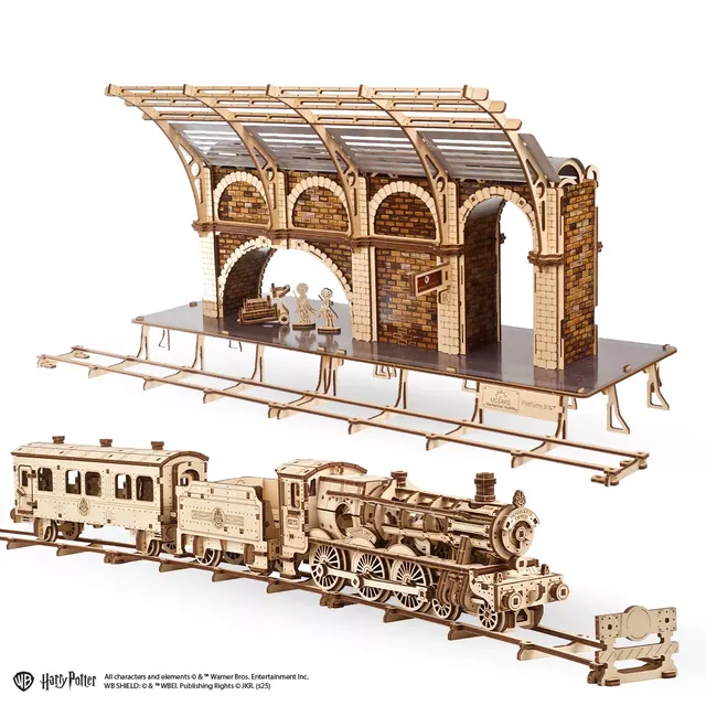 ugears-hogwarts-express-set-harry-potter-2-in-1-modellino-meccanico-in-legno image 1