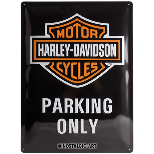 nostalgic-art-harley-davidson-parking-only-targa-metallica-30x40-cm image 2