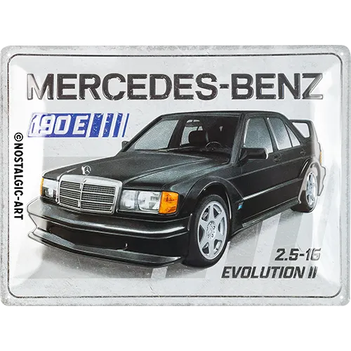 nostalgic-art-mercedes-benz-190-e-2-5-16-evolution-ii-targa-metallo-30x40-cm image 1