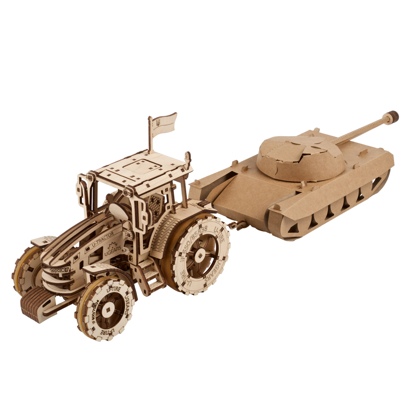ugears-the-tractor-wins-puzzle-meccanico-3d-in-legno-da-costruire image 2