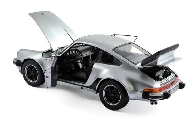 norev-porsche-911-turbo-3-3l-1977-argento-modellino-1-18 image 1