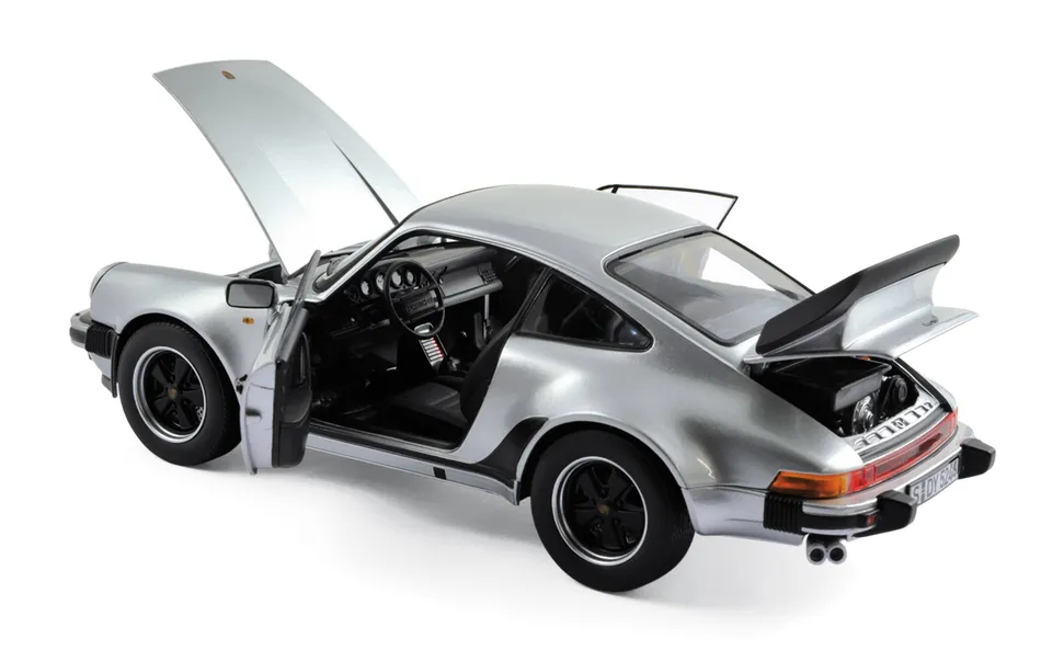 norev-porsche-911-turbo-3-3l-1977-argento-modellino-1-18 image 1