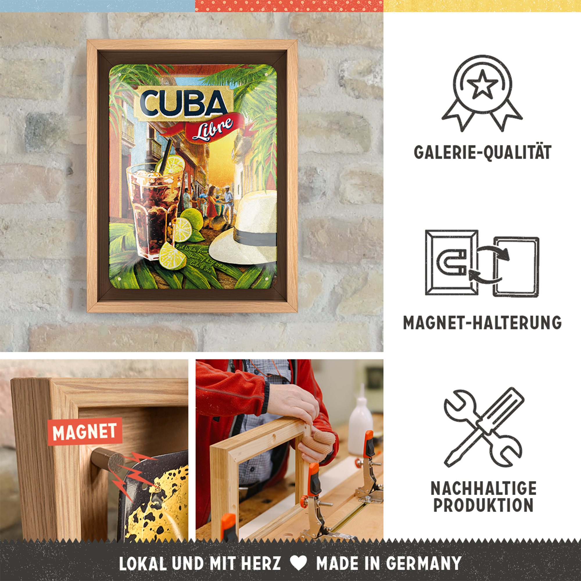 nostalgic-art-cocktail-time-cuba-libre-cornice-n-frame-s-18-5x24-cm image 3