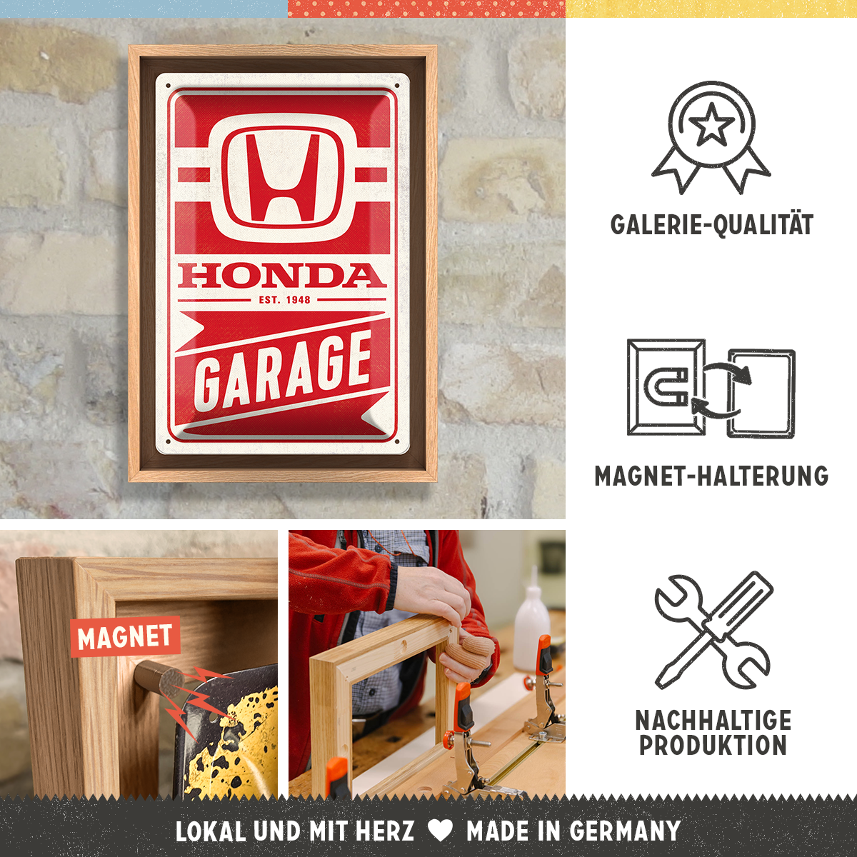 nostalgic-art-honda-am-garage-cornice-n-frame-m-24x33-5-cm-rovere image 3