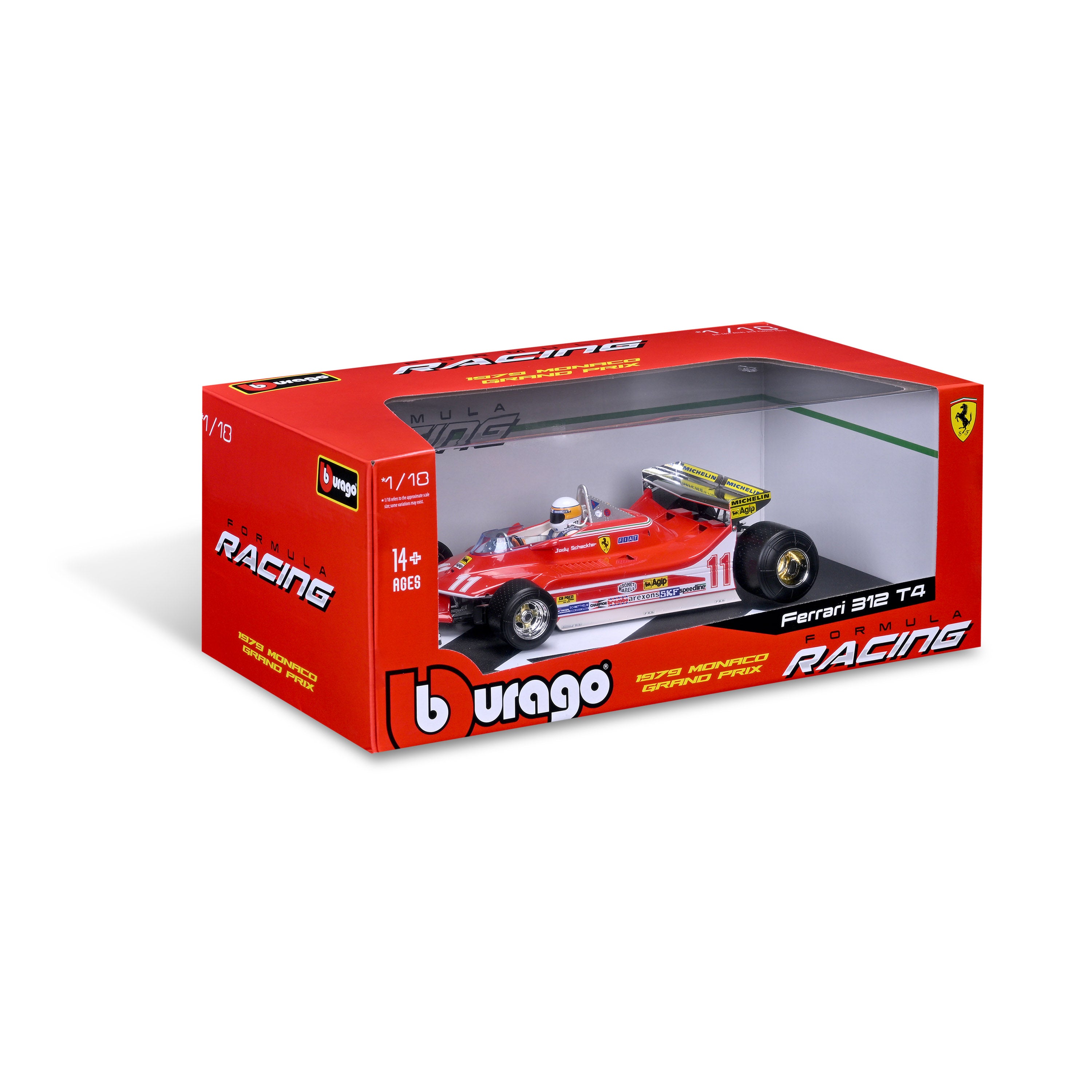 bburago-ferrari-312-t4-short-tail-11-jody-scheckter-monaco-1979-modellino-1-18-c image 2