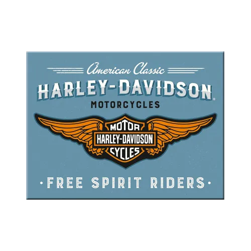 nostalgic-art-harley-davidson-logo-blue-magnete-da-frigo-6x8-cm-2 image 1