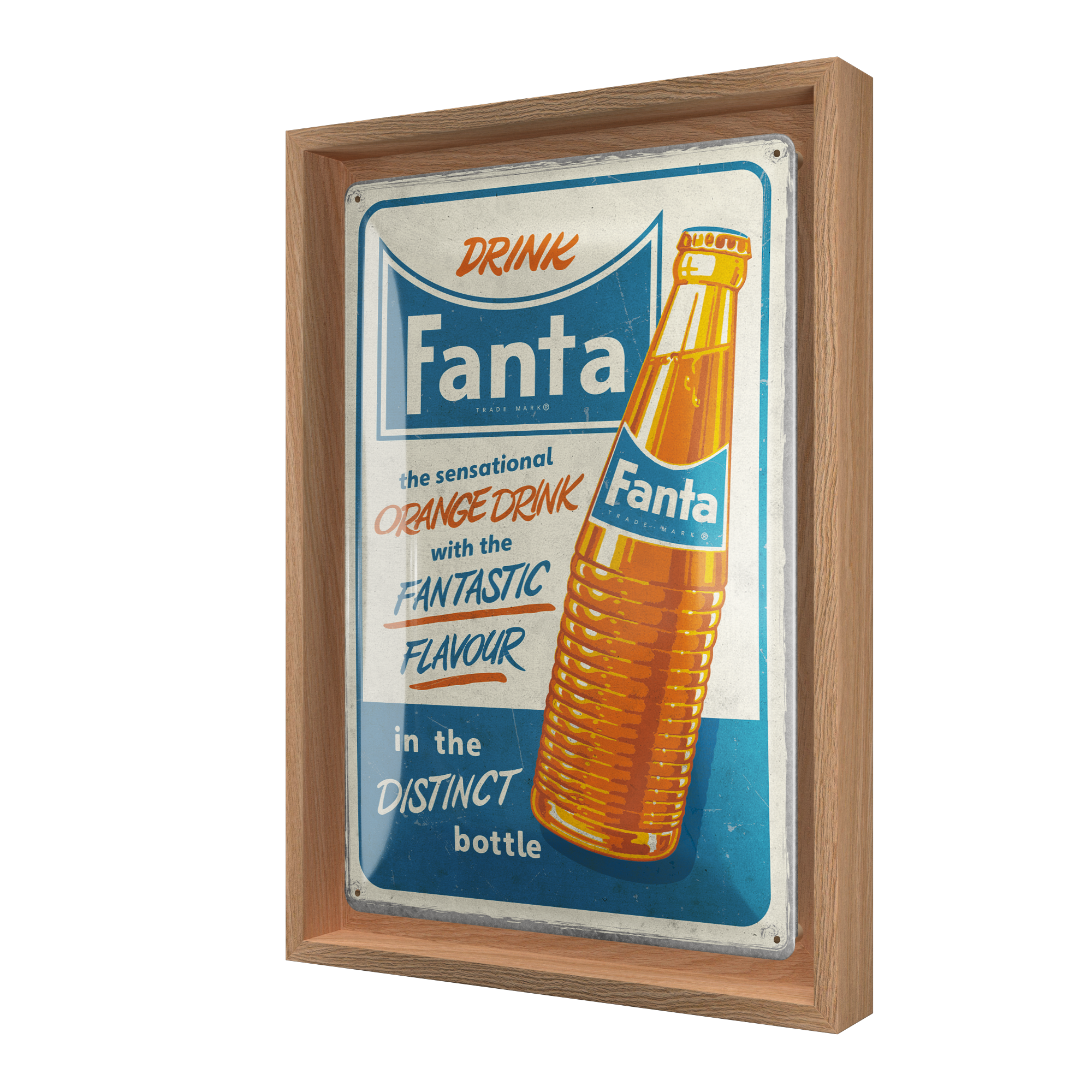 nostalgic-art-fanta-sensational-orange-drink-quadro-n-frame-m-edition-24x33-5-cm image 1