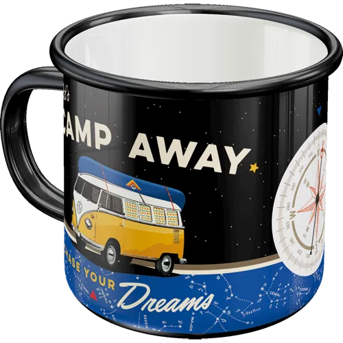 nostalgic-art-vw-bulli-let-s-camp-away-night-tazza-smaltata-360-ml-2 image 1