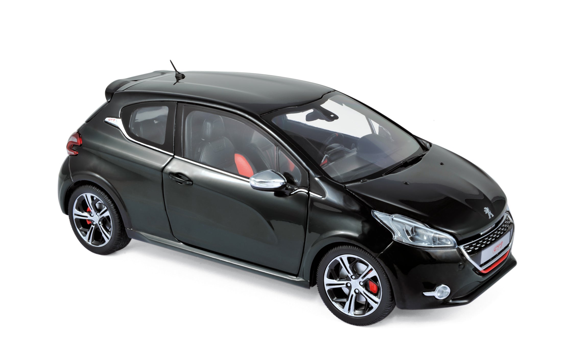 norev-peugeot-208-gti-2013-modellino-auto-1-18-nero-perla-nera image 1