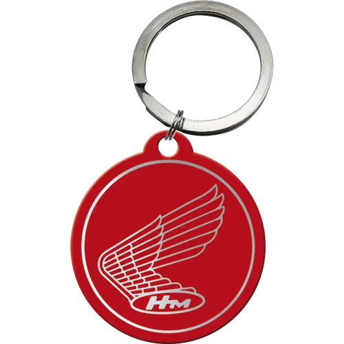 nostalgic-art-honda-logo-red-portachiavi-rotondo-4-cm-ufficialmente-licenziato image 1