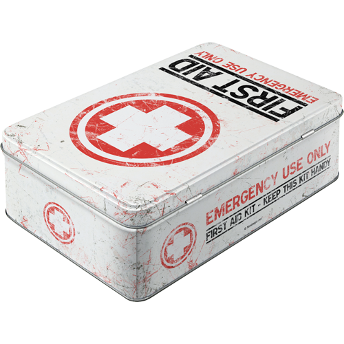nostalgic-art-first-aid-kit-scatola-in-metallo-piatta-2-5-l-23x16x7-cm image 2