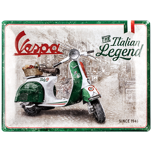 nostalgic-art-vespa-italian-legend-targa-in-metallo-30x40-cm image 2