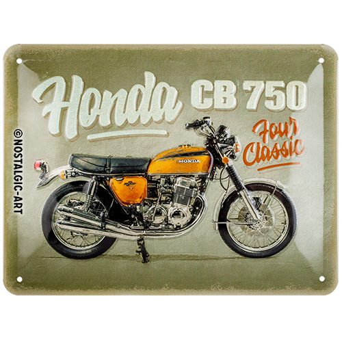 nostalgic-art-honda-cb750-four-targa-metallo-15x20-cm image 1