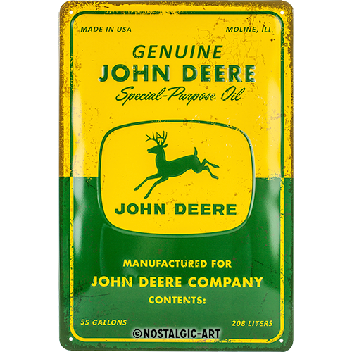 nostalgic-art-john-deere-special-purpose-oil-targa-in-metallo-20x30-cm image 1