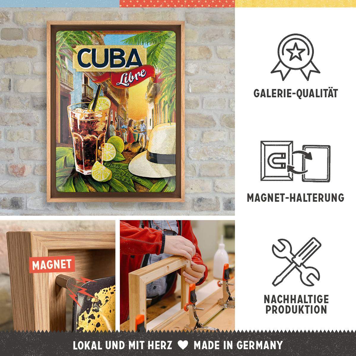nostalgic-art-cuba-libre-n-frame-l-edition-cornice-in-legno-con-targa-in-metallo image 3