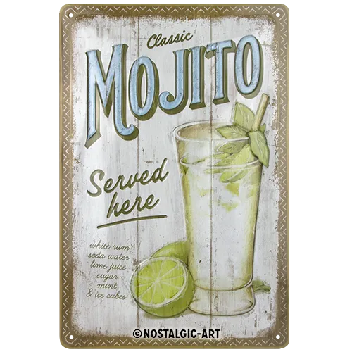 nostalgic-art-mojito-served-here-targa-in-metallo-20x30-cm image 1
