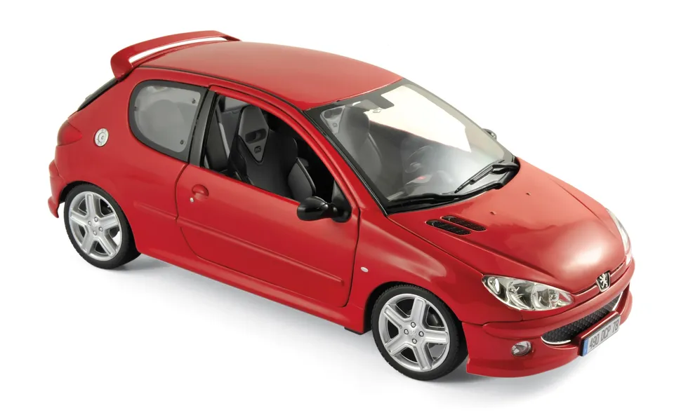 norev-peugeot-206-rc-2003-modellino-auto-1-18-rosso-aden image 1