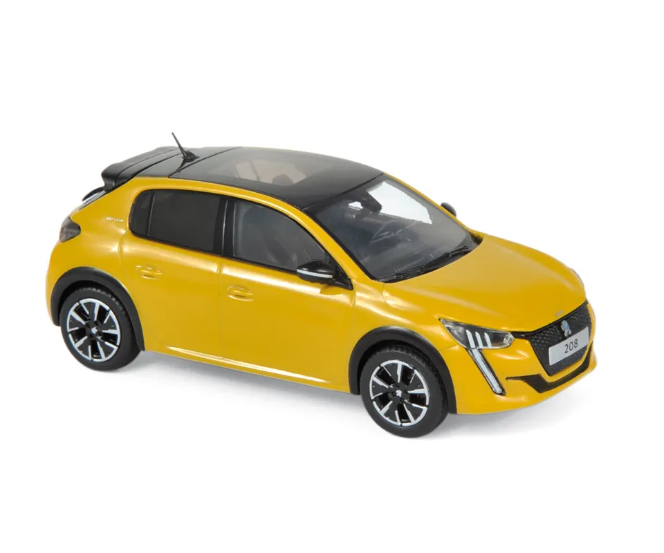 norev-peugeot-208-gt-line-2019-modellino-die-cast-1-43-giallo-faro image 1